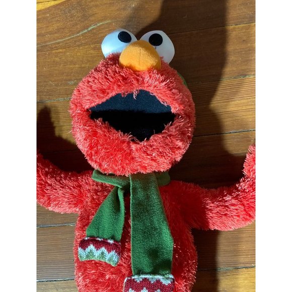 Gund 2008 Sesame Street 22" Elmo Hat Scarf Holiday Stuffed Animal Plush - Picture 2 of 7